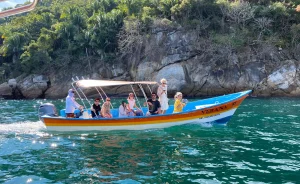 A stunning sunset over the jungle and ocean at a private retreat space, setting the stage for the transformative Hold Me Tight Couples Retreat, where couples rebuild trust and intimacy in a peaceful atmosphere.